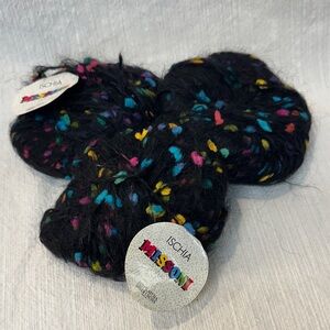 Ischia Missoni Filatura do Crosa Black Yarn - lot of 3